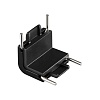 картинка NOVOTECH 135271 SHINO NT24 109 черный Соединитель с токопроводом "Г" (потолок/стена) для низковольтн