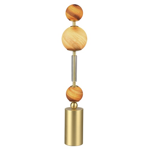 картинка ODEON LIGHT 5457/4TL MODERN ODL_EX26 051 светлая сатин.латунь/белый/бежевый/коричневый/металл/стекло