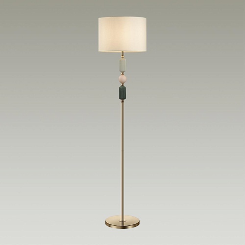 картинка ODEON LIGHT 4861/1F CLASSIC ODL_EX22 132 золотой/раноцветн.керамика/стекло Торшер E27 1*60W 4861/1F 