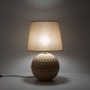 картинка TK Lighting Настольный светильник с тканевым абажуром 5591 Santana Ecru