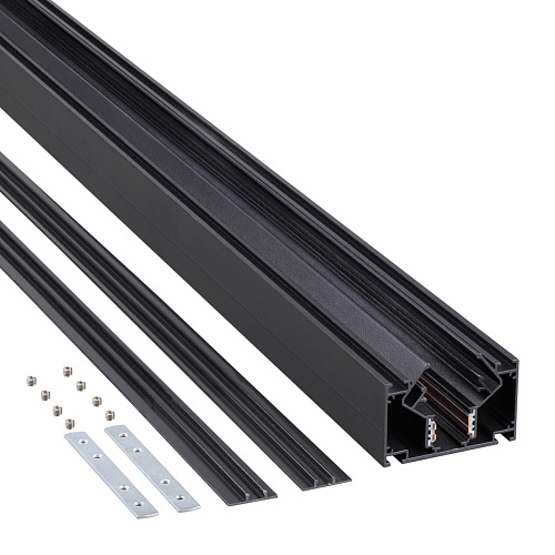 картинка NOVOTECH 135244 SHINO NT24 139 черный Низковольтный шинопровод для монтажа в натяжной потолок 3м IP2