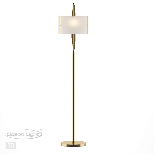 картинка ODEON LIGHT 5415/3F MODERN ODL_EX23 151 бронзовый/белый матовый/металл/стекло Торшер E27 3*40W MARGA