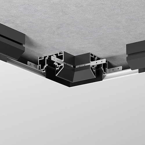 картинка Elektrostandard Slim Magnetic Коннектор угловой внутренний для шинопровода в натяжной потолок черный