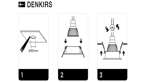 картинка Точечный встраиваемый светильник Denkirs DK3026-WH