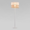 картинка TK Lighting Напольный светильник с тканевым абажуром 5241 Linobianco