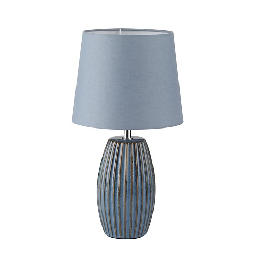 картинка LUMION 8123/1T COMFI LN26 476 синий, керамика/текстиль Настольная лампа E27 1*60W 220V LAPUNA