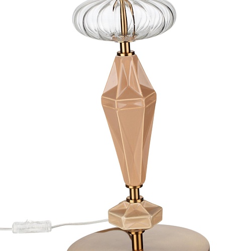 картинка ODEON LIGHT 5414/2T MODERN ODL_EX26 023 античная бронза/терракот/бежевый/металл/керамика Настольная 