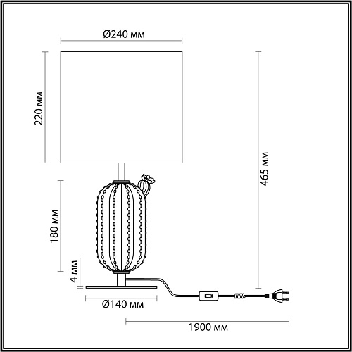 картинка ODEON LIGHT 5425/1T MODERN ODL_EX24 099 золотой/зеленый/белый/металл/керамика/ткань Настольная лампа