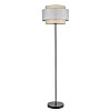 картинка LUMION 8043/1F MODERNI LN26 338 черный/серый/бежевый, металл/текстиль/ротанг Торшер Е27 1*60W 220V L