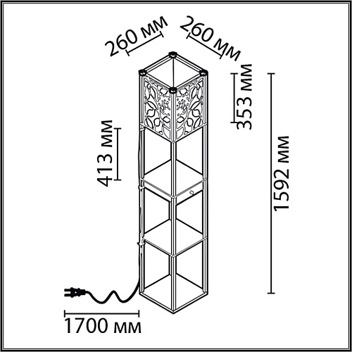 картинка LUMION 8092/1F COMFI LN26 460 черный/белый, дерево/текстиль Торшер Е27 1*60W 220V PRACTIC