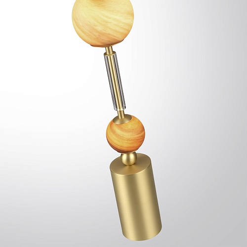 картинка ODEON LIGHT 5457/4TL MODERN ODL_EX26 051 светлая сатин.латунь/белый/бежевый/коричневый/металл/стекло