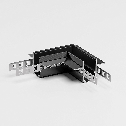 картинка Elektrostandard Slim Magnetic Коннектор угловой для встраиваемого шинопровода под ГКЛ 9,5мм черный 8