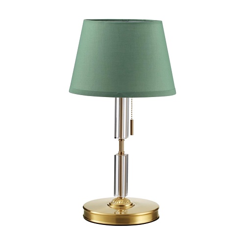 картинка ODEON LIGHT 4887/1T MODERN ODL_EX22 159 бронзовый/зеленый/абажур ткань Настольная лампа E27 1*60W LO
