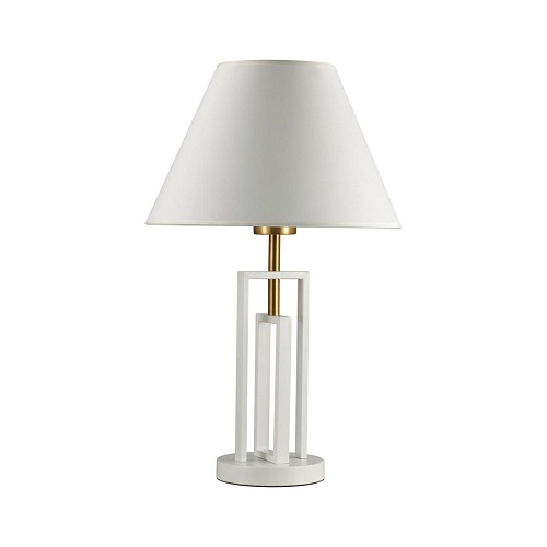 картинка LUMION 5291/1T NEOCLASSI LN23 000 белый, латунь Настольная лампа E27 1*60W 220V FLETCHER