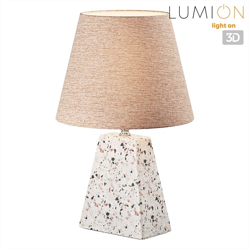 картинка LUMION 8142/1T MODERNI LN26 507 бежевый/коричневый, керамика/текстиль Настольная лампа Е27 1*60W 220