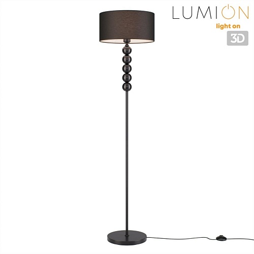 картинка LUMION 8078/1F NEOCLASSI LN26 467 черный, металл/текстиль Торшер E27 1*60W 220V TAPIA