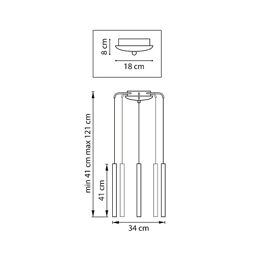 картинка Lightstar Люстра подвесная Tubo  L5T747233