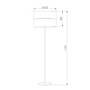 картинка TK Lighting Напольный светильник с тканевым абажуром 5241 Linobianco