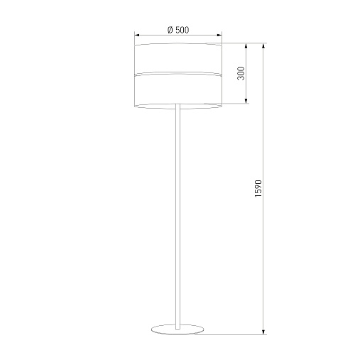 картинка TK Lighting Напольный светильник с тканевым абажуром 5241 Linobianco