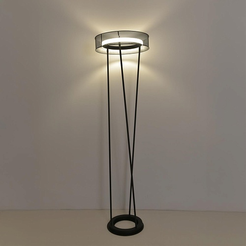 картинка LUMION 8370/30FL LEDIO LN26 304 черный, металл/силикон Торшер LED 30W 3000/4000/6000K 220V ALVA