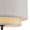 картинка LUMION 8043/1F MODERNI LN26 338 черный/серый/бежевый, металл/текстиль/ротанг Торшер Е27 1*60W 220V L