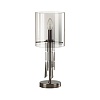картинка ODEON LIGHT 4890/1T HALL ODL_EX23 000 черный хром/дымчатый/ металл/стекло Настольная лампа E14 1*40W
