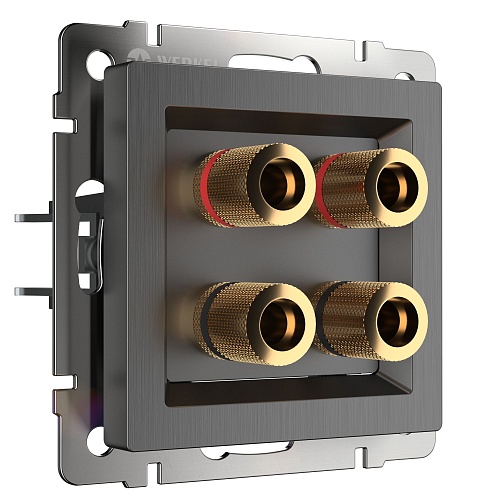 картинка WERKEL Акустическая розетка (графит рифленый) W1185004