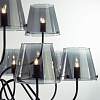 картинка LUMION 6570/12C MODERNI LN26 212 черный/дымчатый/металл/стекло Люстра потолочная G9 12*20W 220V SMOK