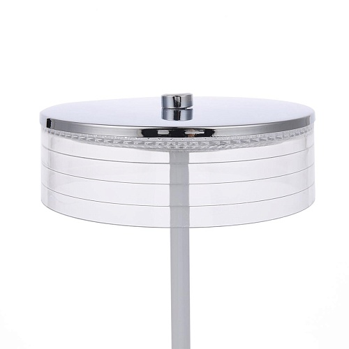 картинка LUMION 8252/1TL LEDIO LN26 531 серебро/белый/прозрачный, металл/акрил Настольная лампа LED 7W 4000К 