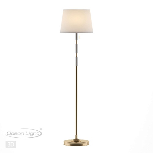 картинка ODEON LIGHT 4894/1F MODERN ODL_EX22 161 бронзовый/белый/абажур ткань Торшер E27 1*60W LONDON