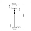 картинка ODEON LIGHT 4861/1FA CLASSIC ODL_EX22 133 золотой/раноцветн.керамика/абажур Торшер E27 1*60W 4861/1F