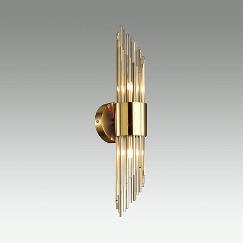 картинка ODEON LIGHT 4847/2W HALL ODL21 420 золото/металл/стекло Бра G9 2*40W FLAMBI