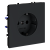 картинка Розетка встраиваемая VOLTUM S70 с заземлением 16А, (графит)