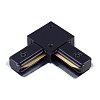 картинка NOVOTECH 135142 PORT NT22 233 черный Соединитель с токопроводом "L" для однофазного двухжильного шин
