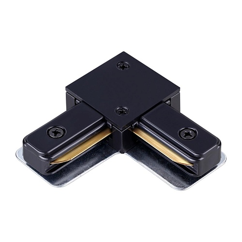 картинка NOVOTECH 135142 PORT NT22 233 черный Соединитель с токопроводом "L" для однофазного двухжильного шин