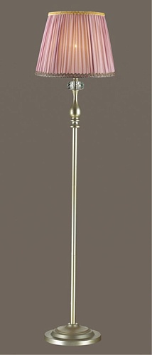 картинка ODEON LIGHT 3393/1F CLASSIC ODL17 649 мат.золото/абажур ткань/хрусталь Торшер E14 40W 220V GAELLORI