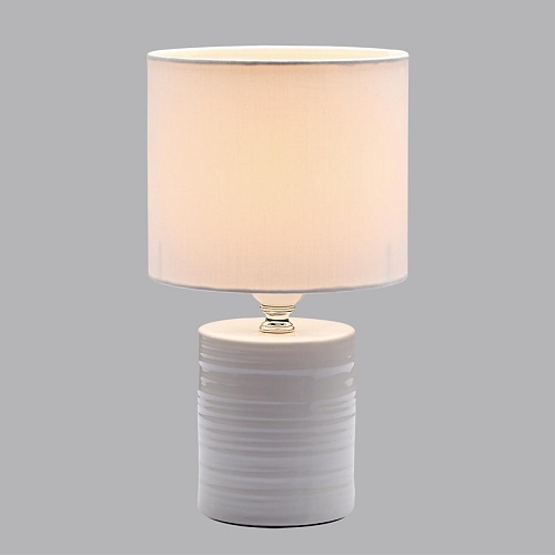 картинка LUMION 8144/1T MODERNI LN26 492 белый, керамика/текстиль Настольная лампа Е27 1*60W 220V TUALA