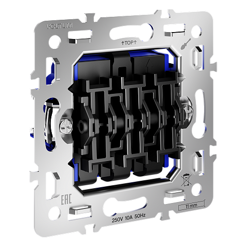 картинка Voltum Механизм выключателя трехклавишного 10А, S70