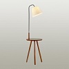 картинка ODEON LIGHT 4666/1F HALL ODL20 541 темное дерево/рогожка Торшер E27 1*60W 220V KALDA
