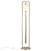 картинка ODEON LIGHT 5432/1F MODERN ODL_EX25 089 золотой(под латунь)/стекло/кисточка/агат Торшер E14 1*40W FI