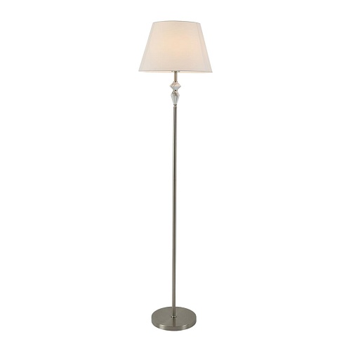 картинка LUMION 8274/1F CLASSI LN26 045 никель/белый/серый, металл/керамика/ткань Торшер Е27 1*60W 220V VERMO