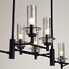 картинка LUMION 6555/8C CLASSI LN25 000 черный/дымчатый/металл/стекло Люстра потолочная E14 8*40W 220V MADONN