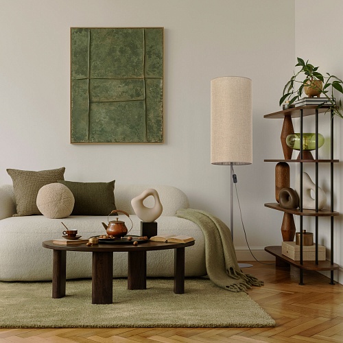 картинка TK Lighting Напольный светильник с тканевым плафоном 16197 Fieno