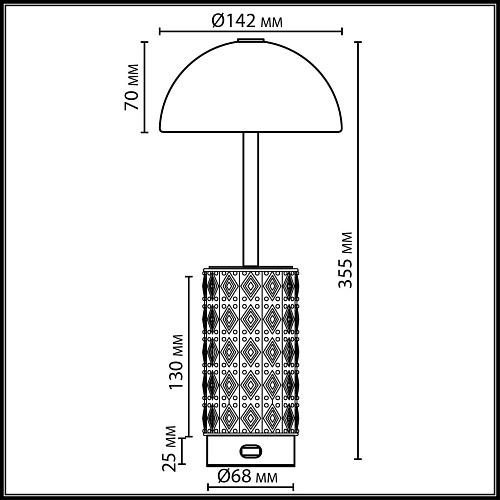 картинка ODEON LIGHT 5452/5TLA L-VISION ODL_EX26 010 светлая бронза/синий/зеленый/металл/керамика Настольная 