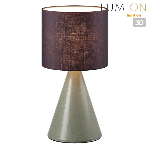 картинка LUMION 8132/1T MODERNI LN26 480 серый/черный, керамика/текстиль Настольная лампа Е14 1*40W 220V SEGI