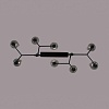 картинка LUMION 6555/8C CLASSI LN25 000 черный/дымчатый/металл/стекло Люстра потолочная E14 8*40W 220V MADONN