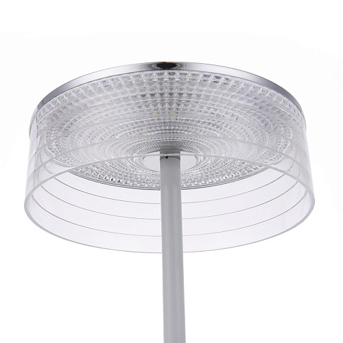 картинка LUMION 8252/1TL LEDIO LN26 531 серебро/белый/прозрачный, металл/акрил Настольная лампа LED 7W 4000К 