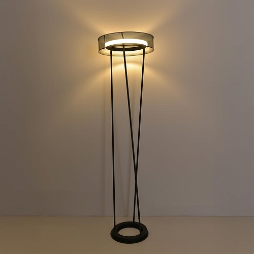 картинка LUMION 8370/30FL LEDIO LN26 304 черный, металл/силикон Торшер LED 30W 3000/4000/6000K 220V ALVA