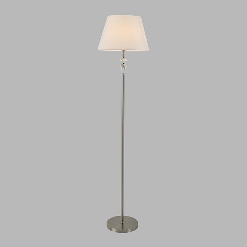 картинка LUMION 8274/1F CLASSI LN26 045 никель/белый/серый, металл/керамика/ткань Торшер Е27 1*60W 220V VERMO