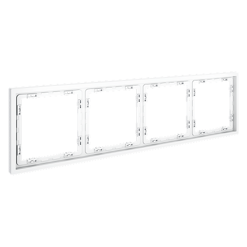 картинка Рамка пластиковая VOLTUM S70 на 4 поста, (белый матовый)